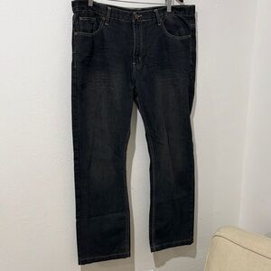 Brooklyn Xpress Men's Dark Wash Straight Jeans